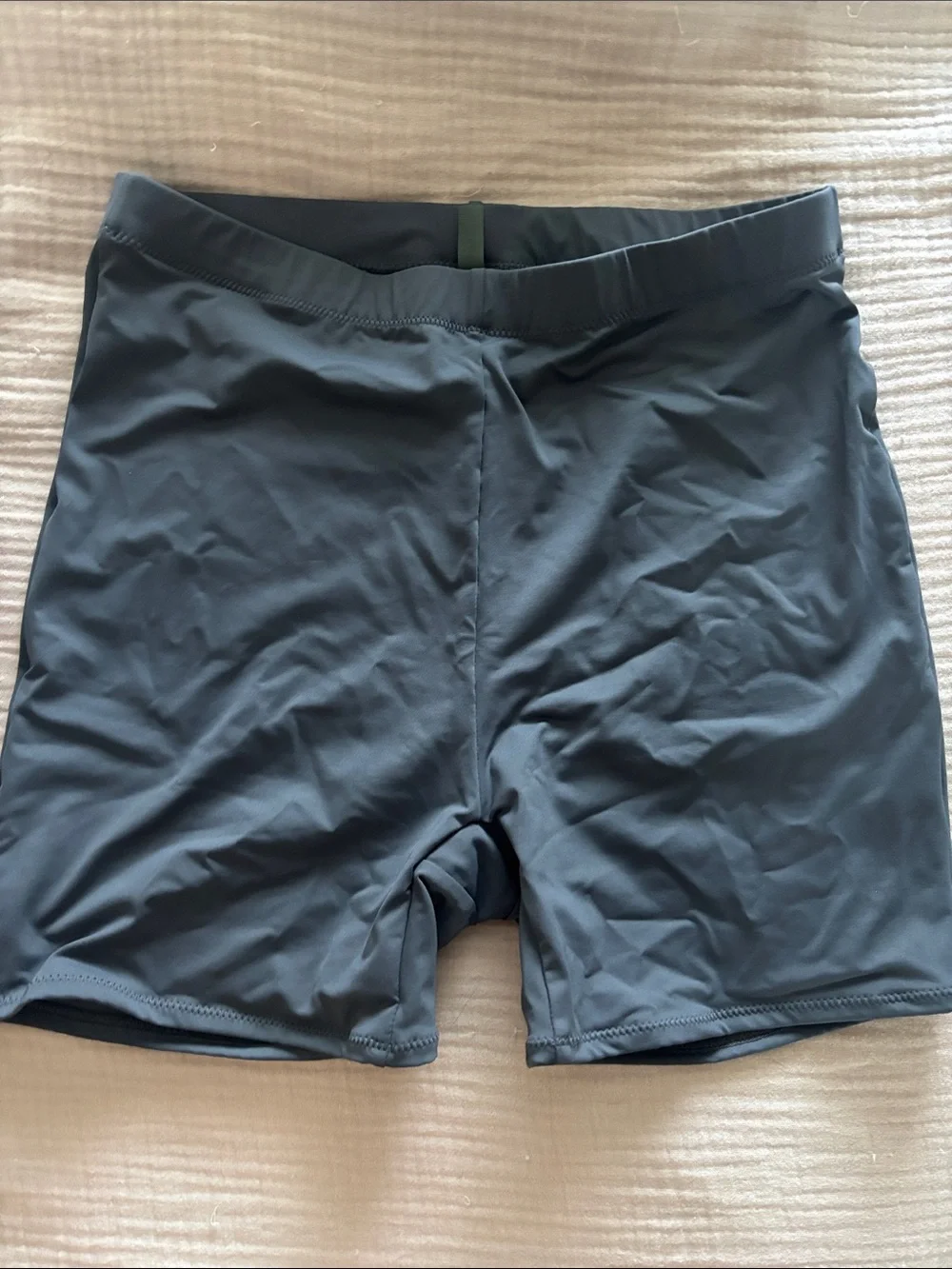 SKIMS Recycled Swim Mid Waist Gunmetal Grey Short